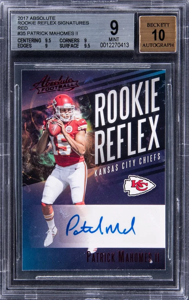 2017 Absolute Patrick Mahomes II Reflex Signatures Red #35 card image