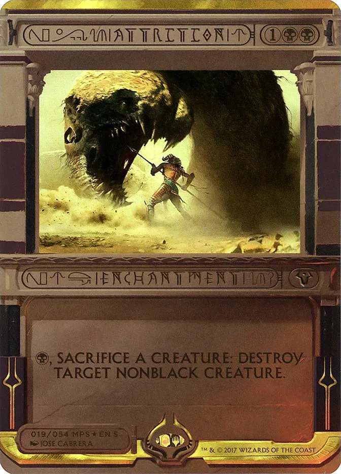 2017 Amonkhet Invocations Attrition special #19 unlisted card image