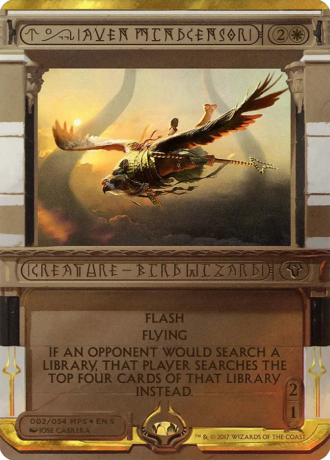 2017 Amonkhet Invocations Aven Mindcensor special #2 unlisted card image