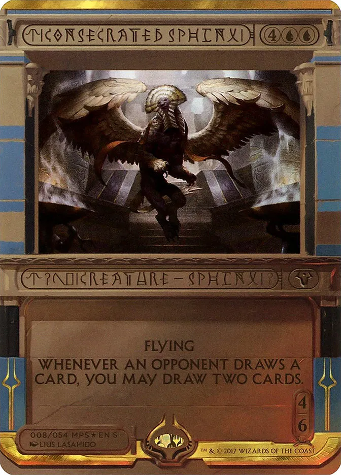 2017 Amonkhet Invocations Consecrated Sphinx special #8 unlisted card image