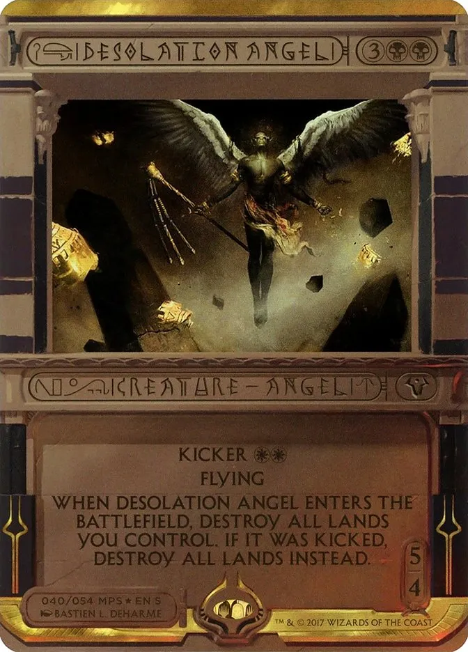 2017 Amonkhet Invocations Desolation Angel special #40 unlisted card image