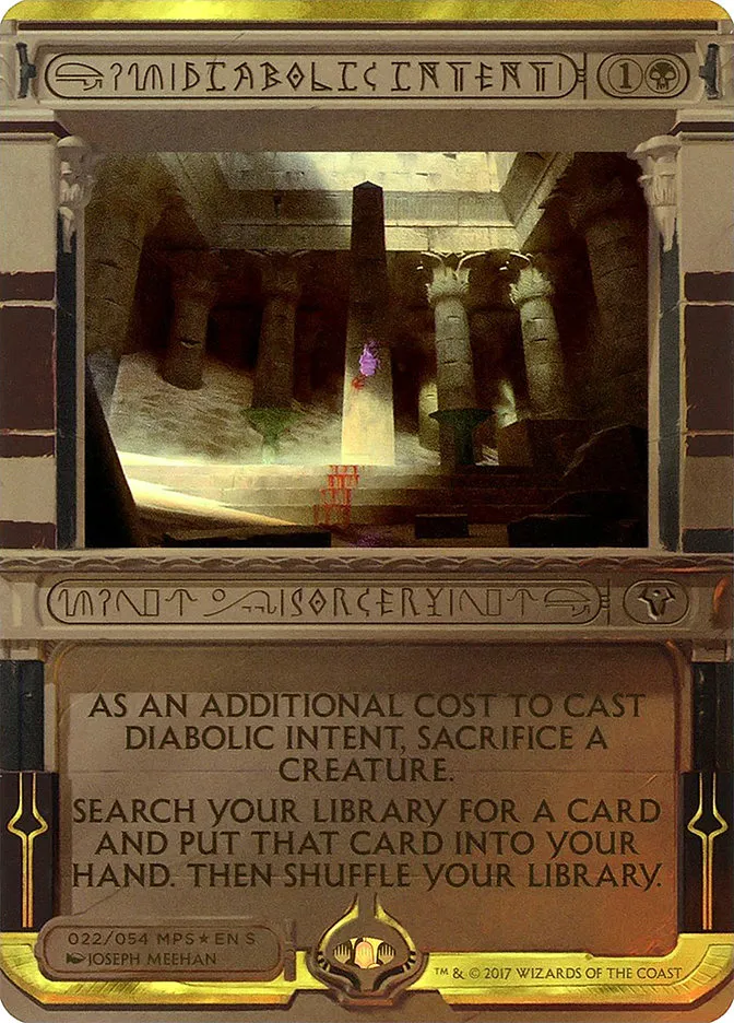 2017 Amonkhet Invocations Diabolic Intent special #22 unlisted card image