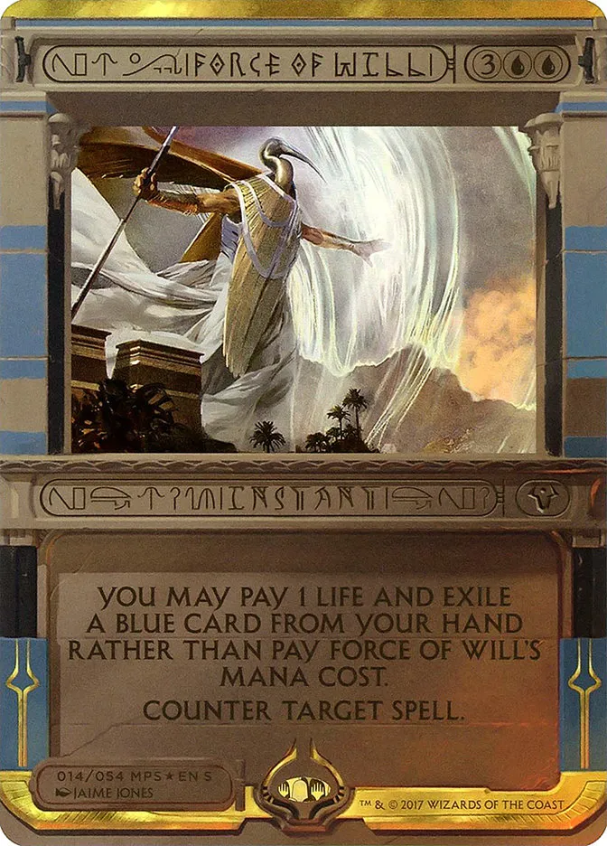 2017 Amonkhet Invocations Force of Will special #14 unlisted card image