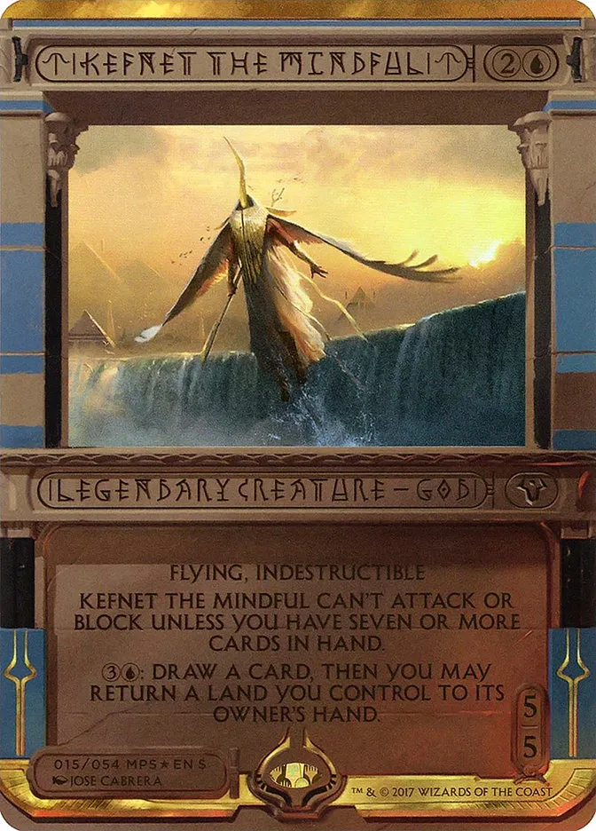2017 Amonkhet Invocations Kefnet the Mindful special #15 unlisted card image