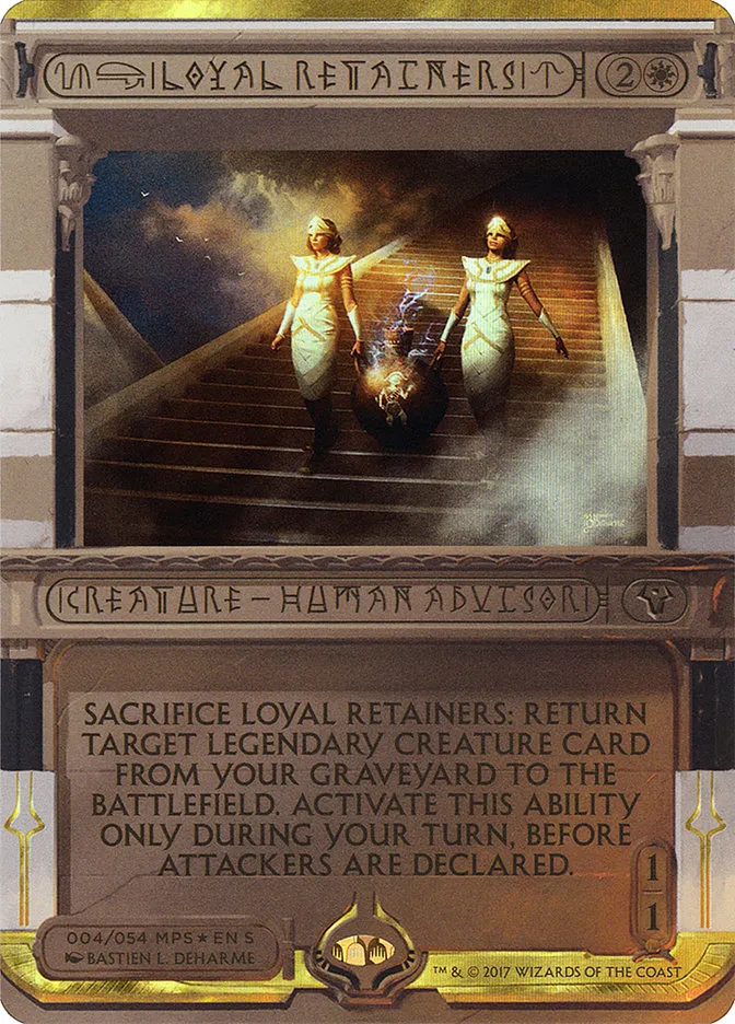 2017 Amonkhet Invocations Loyal Retainers special #4 unlisted card image