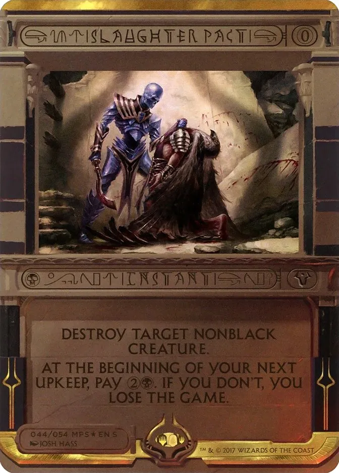 2017 Amonkhet Invocations Slaughter Pact special #44 unlisted card image