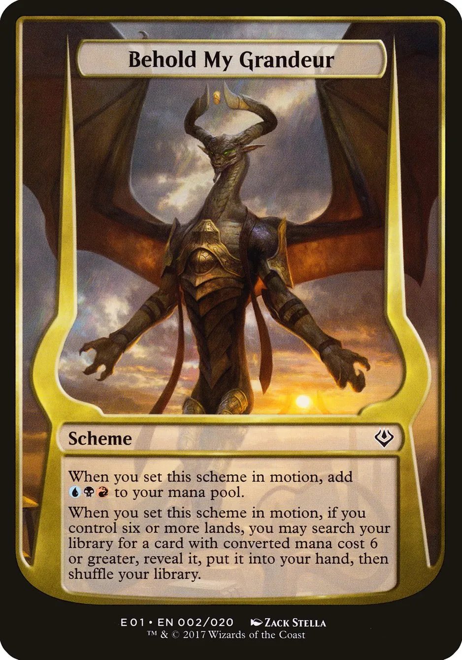 2017 Archenemy: Nicol Bolas Schemes Behold My Grandeur common #2★ unlisted card image