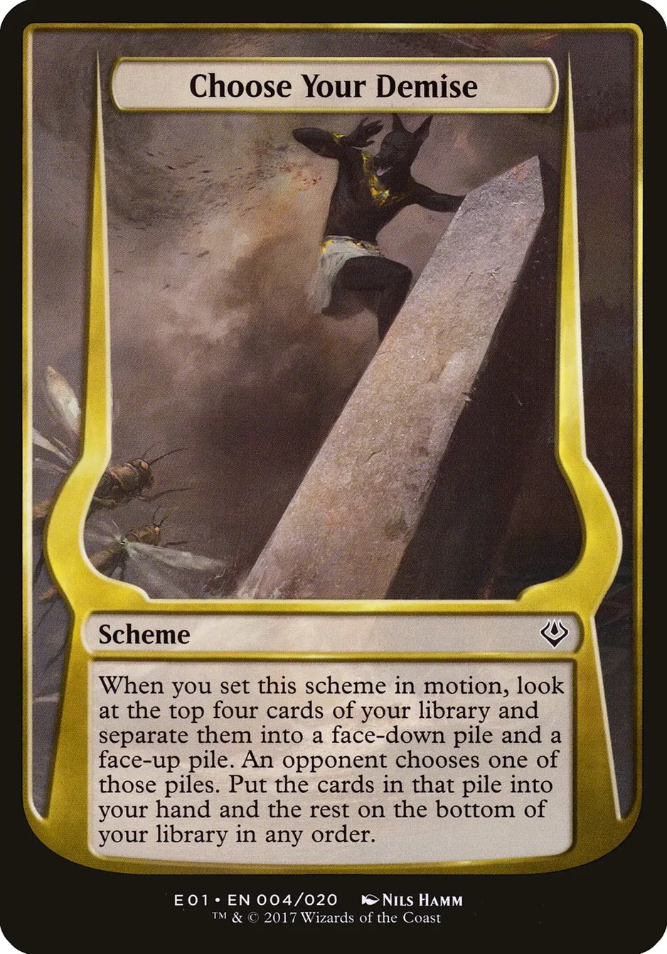 2017 Archenemy: Nicol Bolas Schemes Choose Your Demise common #4★ unlisted card image