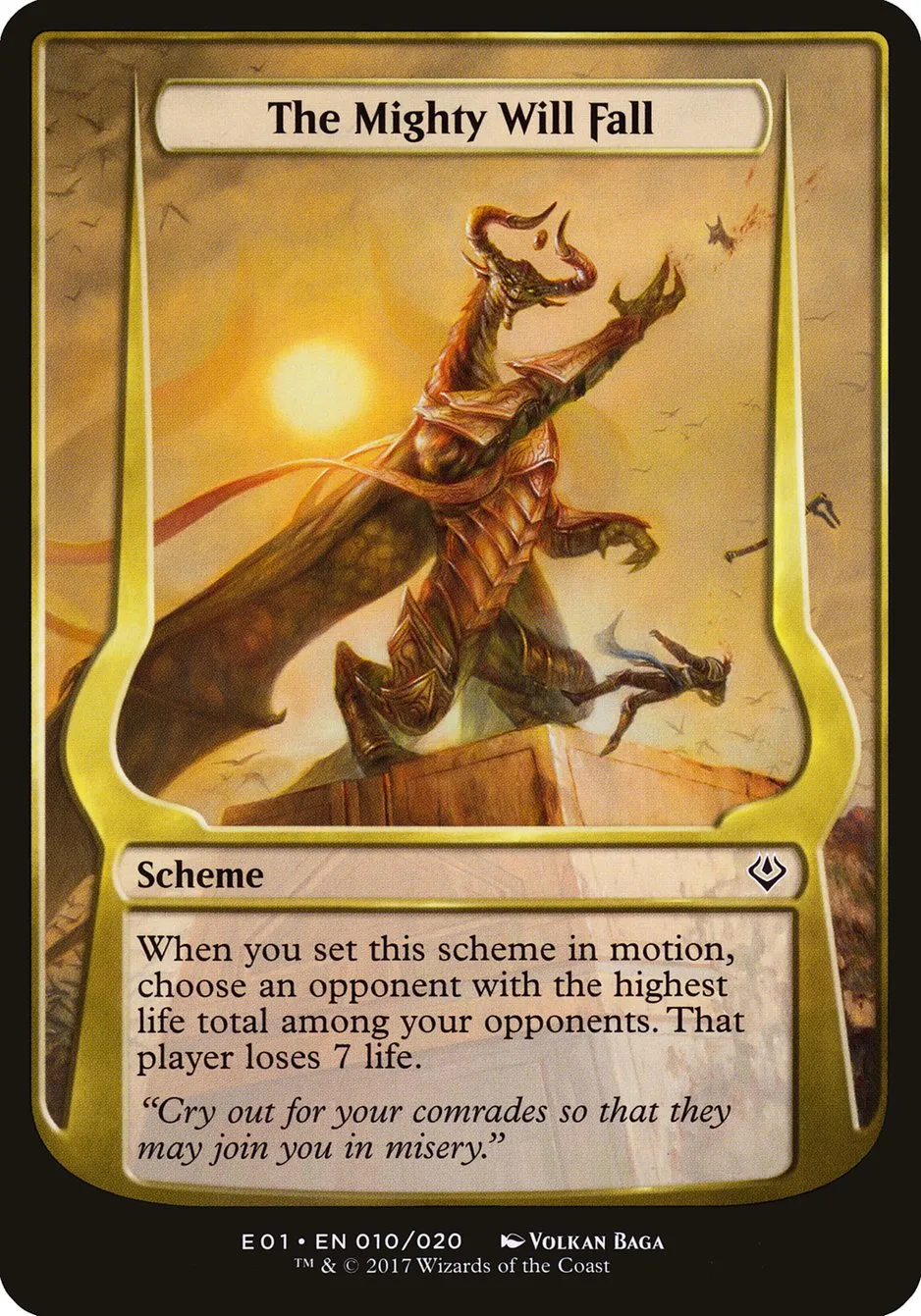 2017 Archenemy: Nicol Bolas Schemes The Mighty Will Fall common #10★ unlisted card image