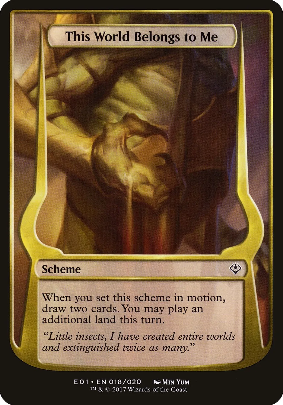 2017 Archenemy: Nicol Bolas Schemes This World Belongs to Me common #18★ unlisted card image