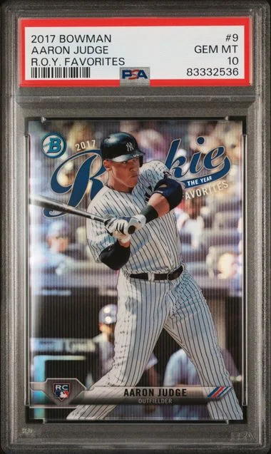 2017 Bowman Aaron Judge Of The Year Roy Favorites #9 card image