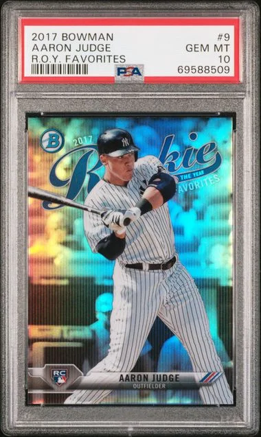 2017 Bowman Aaron Judge Of The Year Roy Favorites #ROYF-9 card image