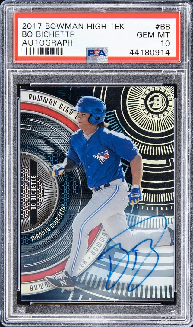 2017 Bowman Bo Bichette High Tek Autograph #BB card image