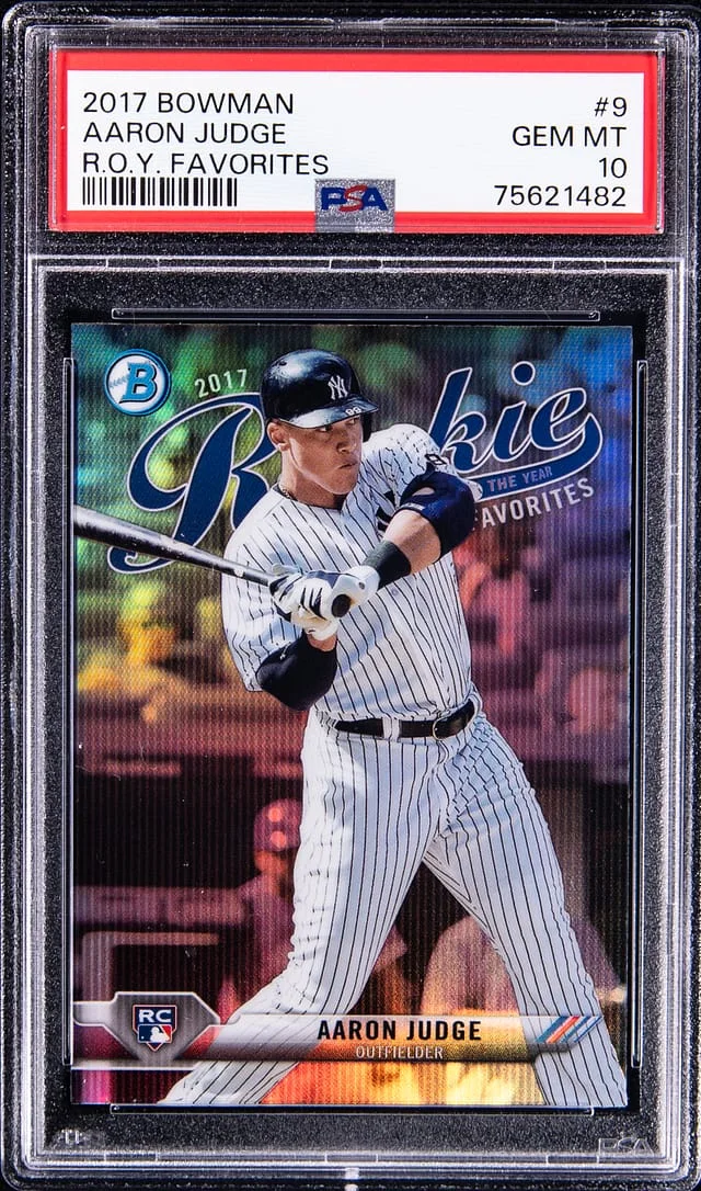 2017 Bowman Chrome Aaron Judge R.O.Y Favorites #9 card image
