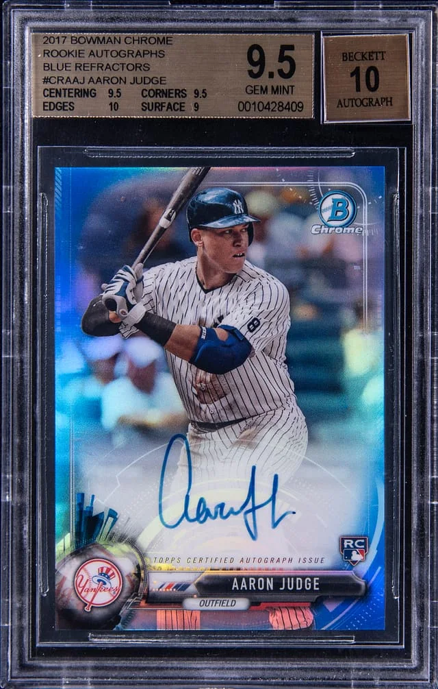 2017 Bowman Chrome Aaron Judge Autograph #CRAAJ card image
