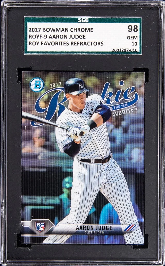 2017 Bowman Chrome Aaron Judge of the Year Favorites Refractor #ROYF-9 card image