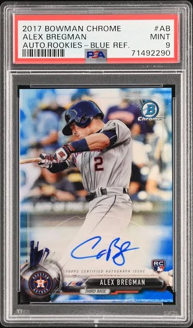 2017 Bowman Chrome Alex Bregman Autograph Rookies Blue Refractor #BCAR-AB card image