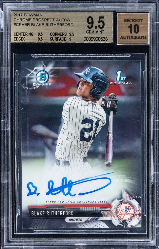 2017 Bowman Chrome Blake Rutherford Prospect Autographs #CPA-BR card image