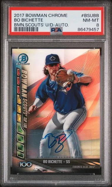 2017 Bowman Chrome Bo Bichette Bowman Scouts' Updates Autograph #BSU-BB card image