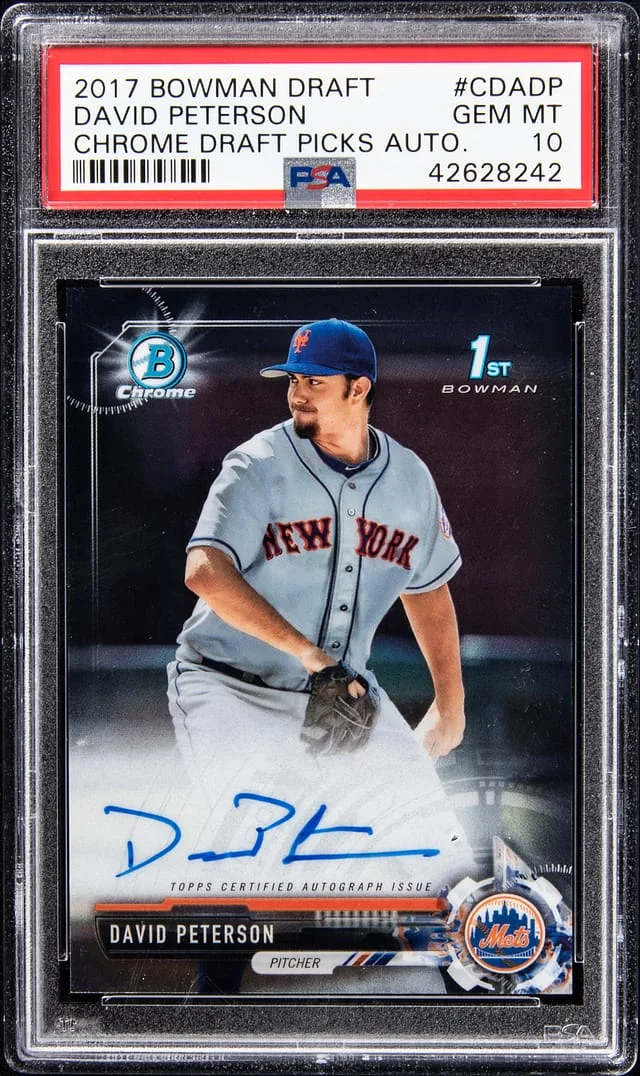 2017 Bowman Chrome Draft David Peterson Picks Autographs #CDADP card image