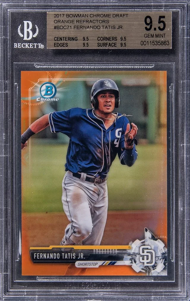 2017 Bowman Chrome Draft Fernando Tatis Jr Orange Refractor #BDC-71 card image
