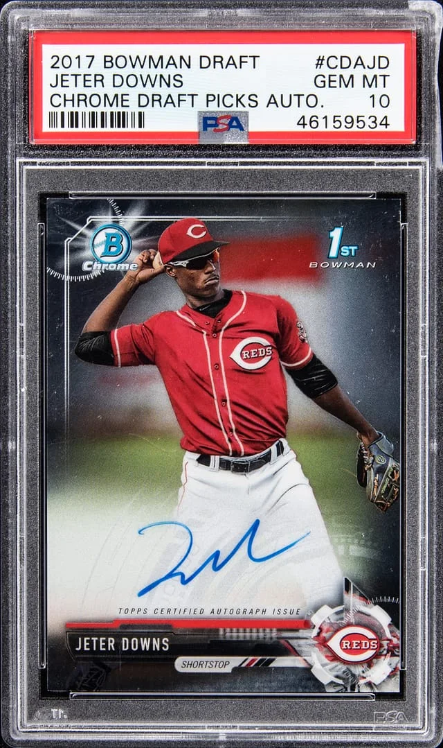 2017 Bowman Chrome Draft Jeter Downs Black Refractors #CDAJD card image