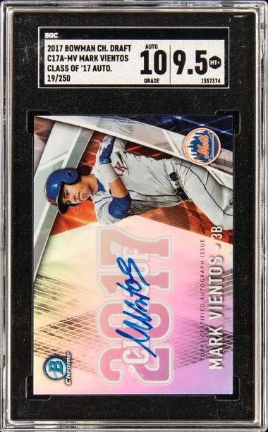 2017 Bowman Chrome Draft Mark Vientos Class Of '17 Autographs #C17A-Mv card image