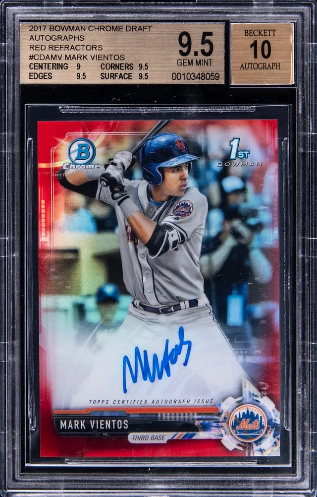 2017 Bowman Chrome Draft Mark Vientos Autograph Red Refractor #CDA-MV card image