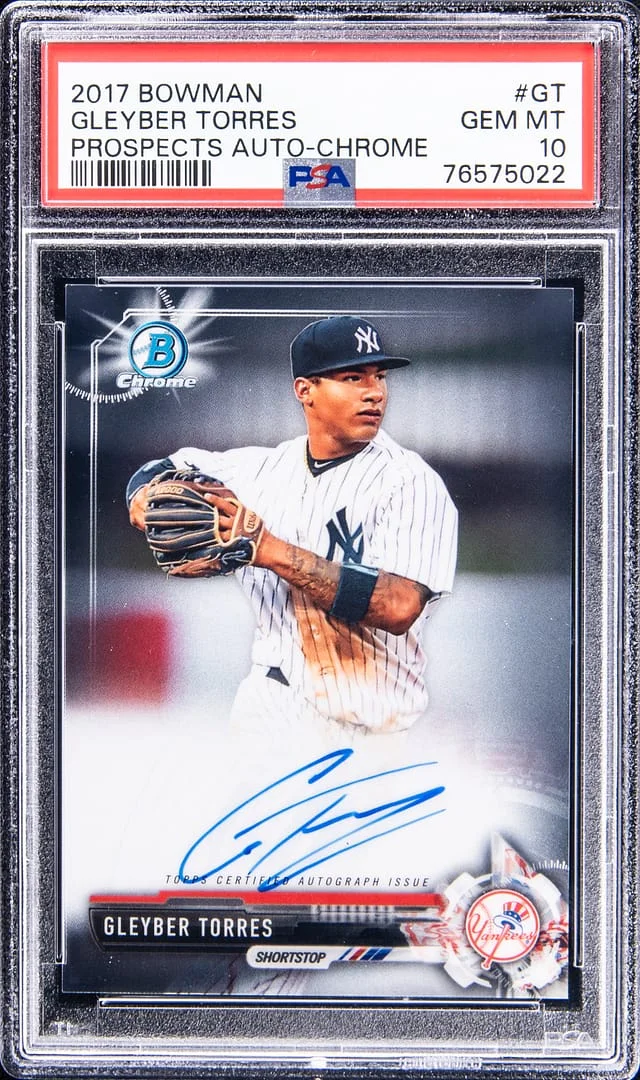 2017 Bowman Chrome Gleyber Torres Prospect Autograph #CPA-GT card image