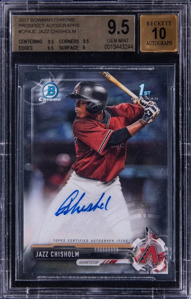 2017 Bowman Chrome Jazz Chisholm Jr. Prospect Autographs #CPAJC card image
