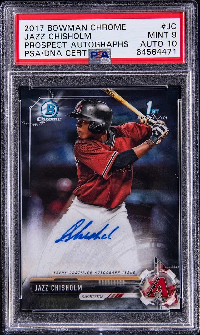 2017 Bowman Chrome Jazz Chisholm Jr. Prospect Autographs #JC card image