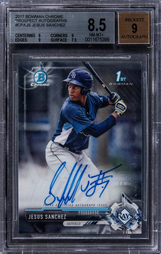 2017 Bowman Chrome Jesus Sanchez Prospect Autographs #CPA-JS card image