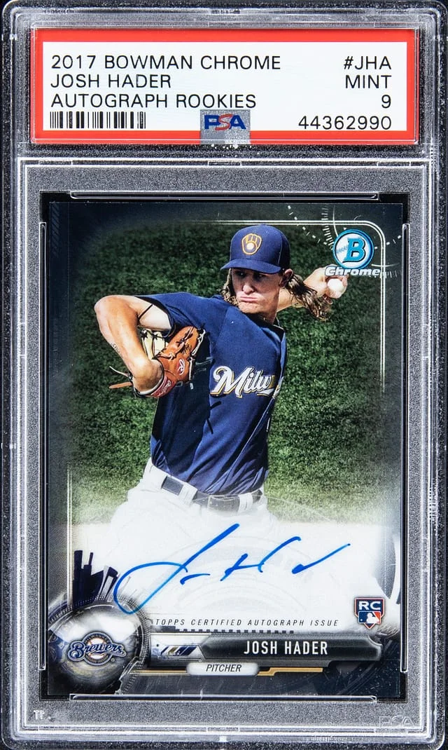 2017 Bowman Chrome Josh Hader Autograph Rookies #BCAR-JHA card image