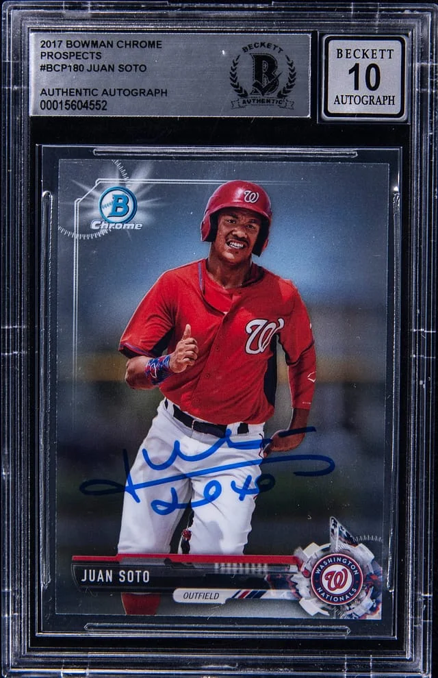 2017 Bowman Chrome Juan Soto #BCP-180 card image