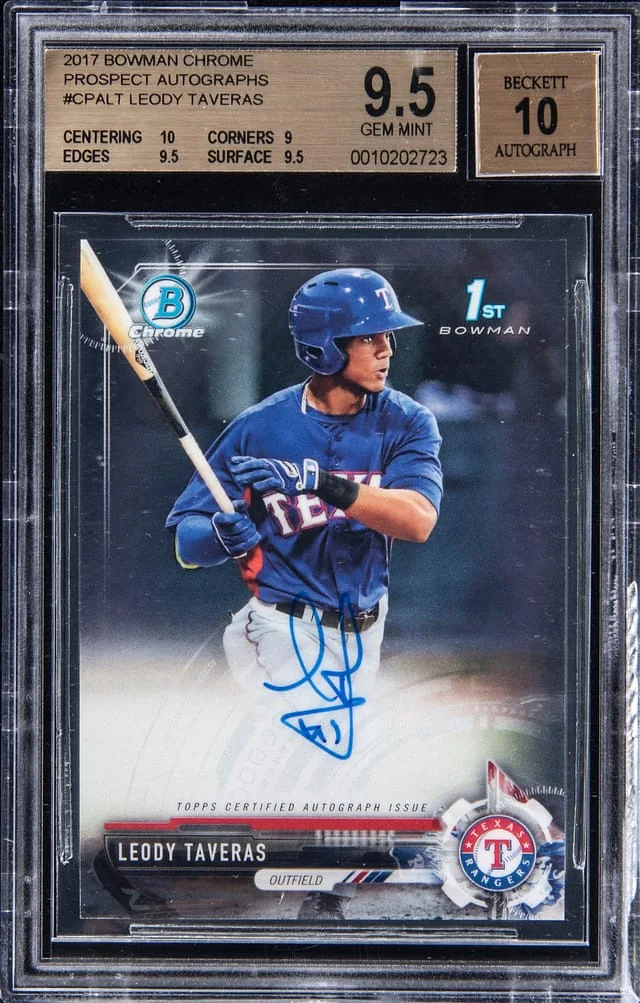 2017 Bowman Chrome Leody Taveras Prospect Auotgraph #CPA-LT card image