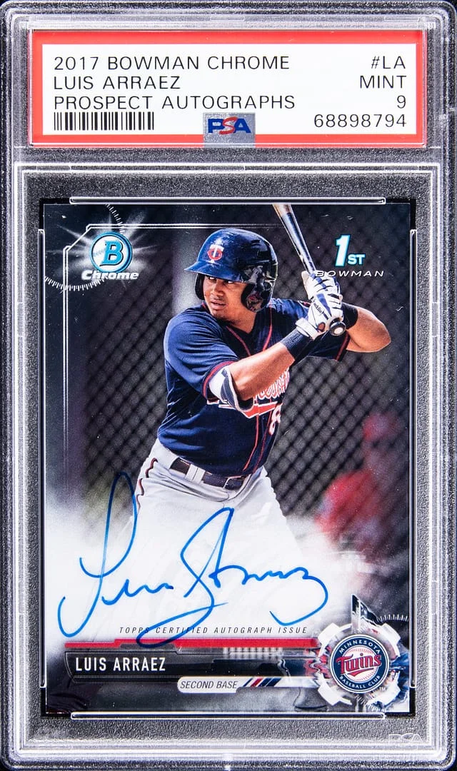 2017 Bowman Chrome Luis Arraez Prospect Autographs #LA card image