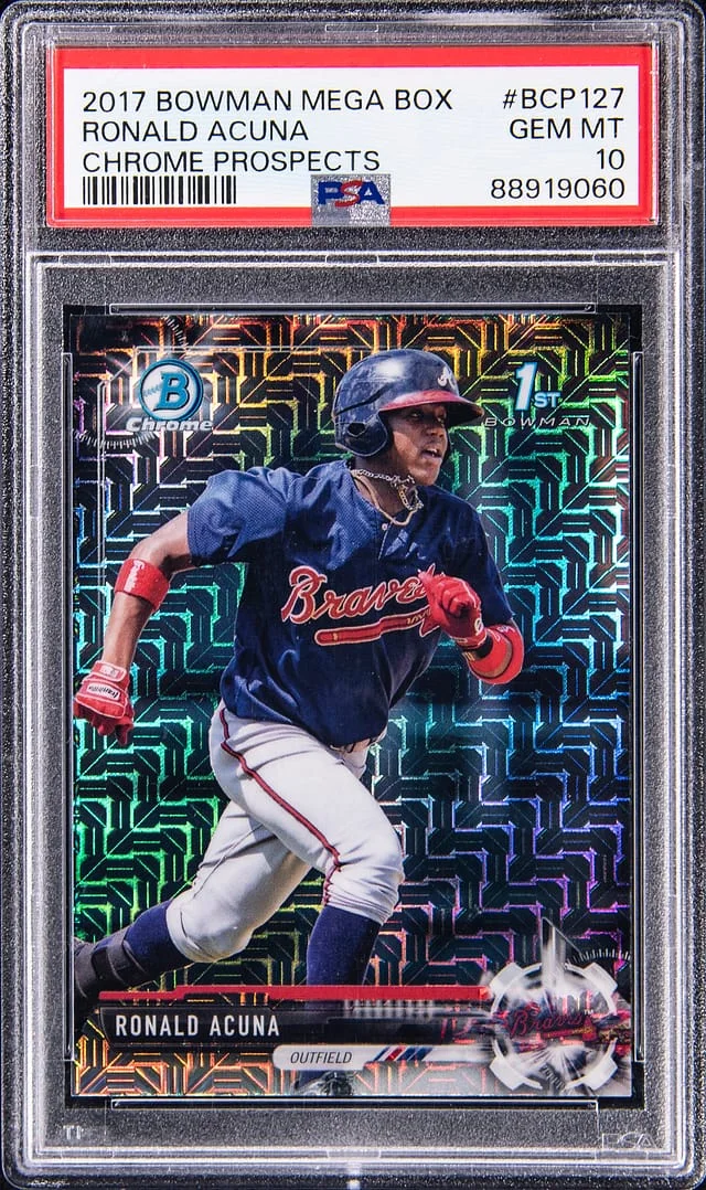 2017 Bowman Chrome Mega Box Ronald Acuna Jr. Chrome Prospects #BCP127 card image