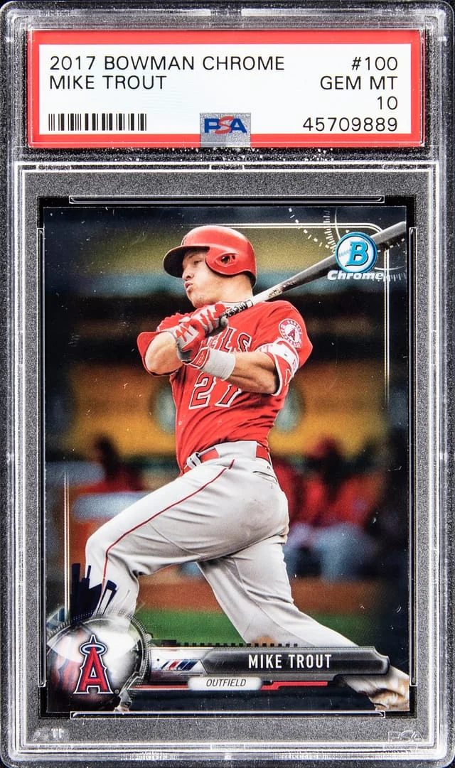 2017 Bowman Chrome Mike Trout #100 card image