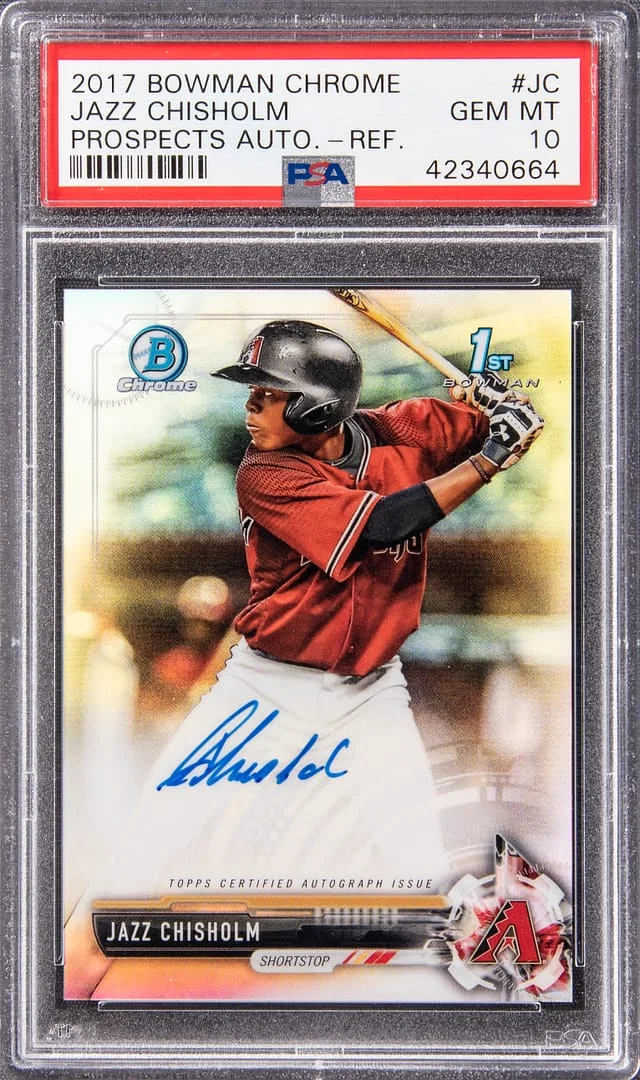 2017 Bowman Chrome Prospects Jazz Chisholm Auto Refractor #CPA-JC card image