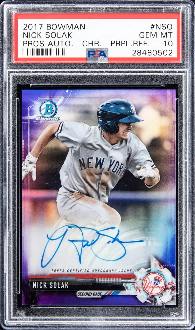 2017 Bowman Chrome Prospects Nick Solak Autograph Refractors #CPA-NSO card image