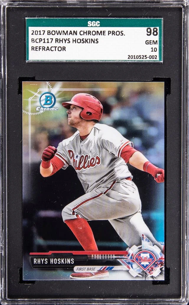 2017 Bowman Chrome Prospects Rhys Hoskins Refractor #BCP117 card image