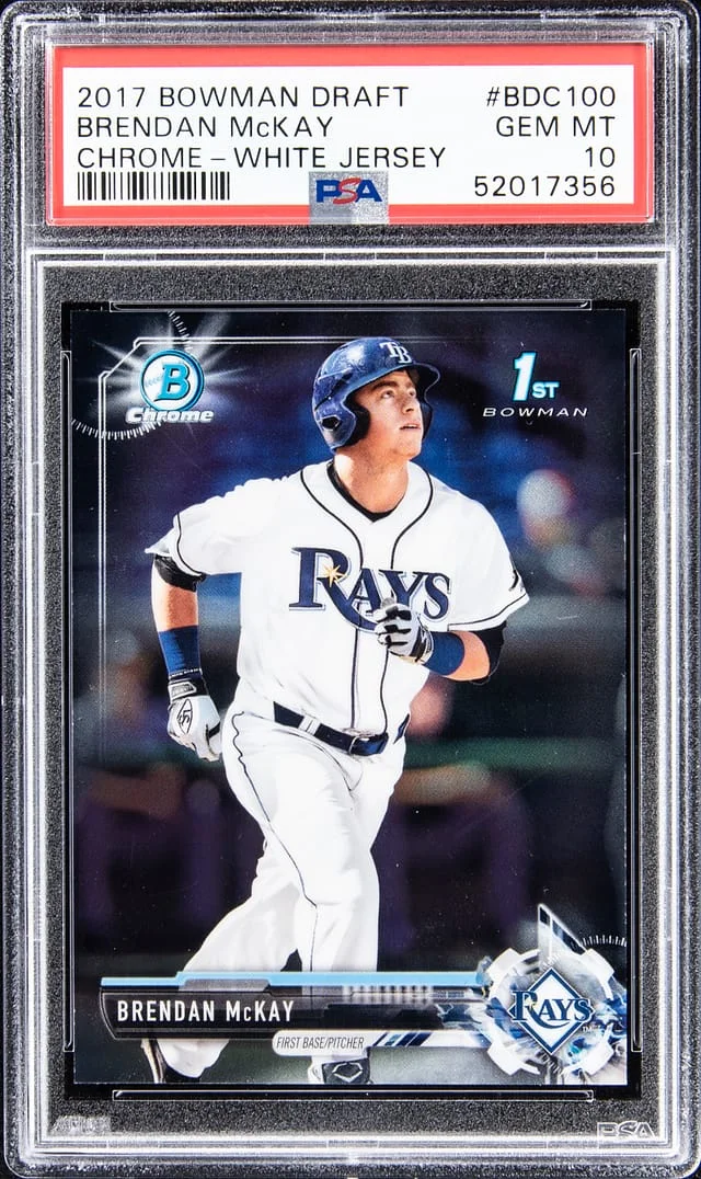 2017 Bowman Draft Brendan McKay, White Chrome #BDC-100 card image