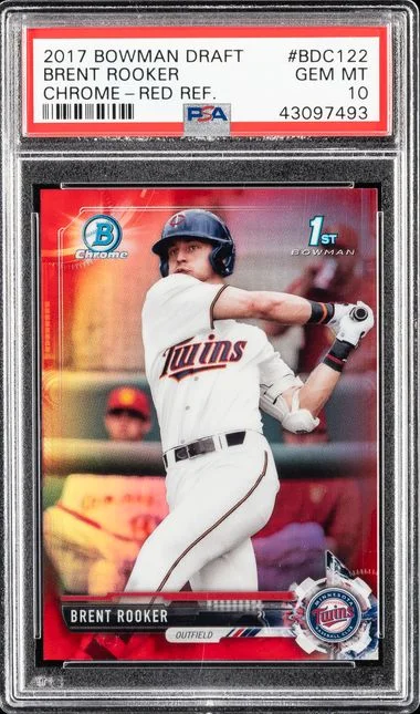 2017 Bowman Draft Brent Rooker Chrome-Red Refractor #BDC122 card image