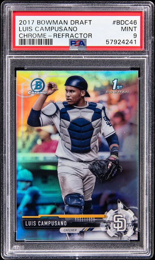 2017 Bowman Draft Luis Campusano Chrome-Refractor #BDC-46 card image