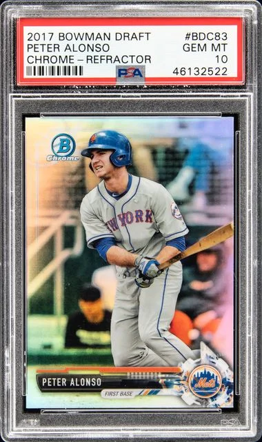 2017 Bowman Draft Peter Alonso Chrome-Refractor #Bdc83 card image