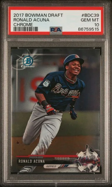 2017 Bowman Draft Ronald Acuna Chrome #BDC39 card image