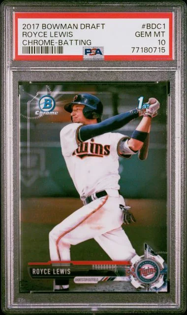 2017 Bowman Draft Royce Lewis Chrome-Batting #Bdc1 card image