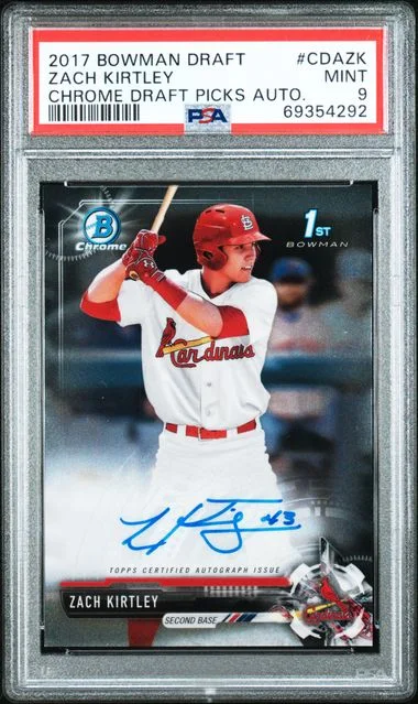 2017 Bowman Draft Zach Kirtley Chrome Draft Picks Autographs #CDA-ZK card image