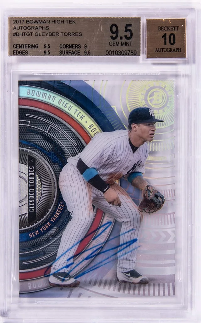 2017 Bowman Gleyber Torres High Tek Autographs #BHT-GT card image