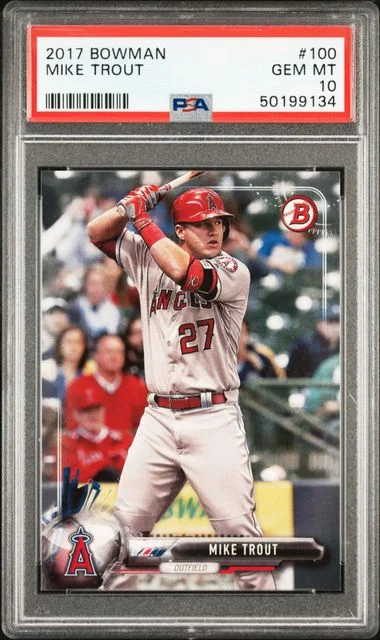 2017 Bowman Mike Trout #100 card image